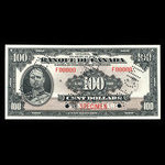 Canada, Bank of Canada, 100 dollars <br /> 1935