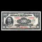 Canada, Bank of Canada, 100 dollars <br /> 1935