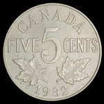 Canada, George V, 5 cents <br /> 1932