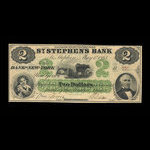 Canada, St. Stephen's Bank, 2 dollars <br /> May 1, 1863