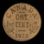 Canada, George V, 1 cent <br /> 1922