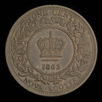 Canada, Province of Nova Scotia, 1 cent : 1862