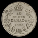 Canada, George V, 10 cents <br /> 1933
