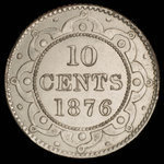 Canada, Victoria, 10 cents <br /> 1876