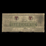 Canada, Bank of British North America, 5 dollars <br /> December 1, 1862