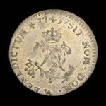 France, Louis XV, 2 sous <br /> 1743