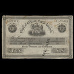 Canada, Bank of British North America, 10 dollars <br /> 1845