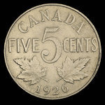 Canada, George V, 5 cents <br /> 1926