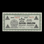 Canada, Town of Quyon-Onslow, 1 dollar <br /> September 30, 1975