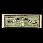 Canada, Compagnie de Primes de Montreal, 50 dollars <br /> February 20, 1895