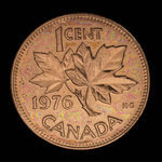 Canada, Elizabeth II, 1 cent <br /> 1976