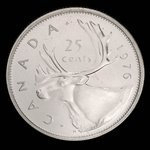 Canada, Elizabeth II, 25 cents <br /> 1976
