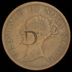 Canada, Province of Nova Scotia, 1/2 penny <br /> 1843