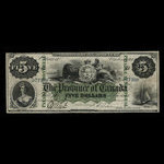 Canada, Province of Canada, 5 dollars <br /> October 1, 1866