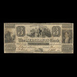 Canada, Merchants Bank (The), 3 dollars <br /> June 1, 1837
