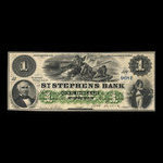 Canada, St. Stephen's Bank, 1 dollar <br /> July 1, 1860