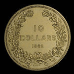 Canada, Government of British Columbia, 10 dollars <br /> 1862