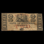 Canada, Bank of Montreal, 2 dollars <br /> May 1, 1849