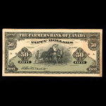 Canada, Farmers Bank of Canada, 50 dollars <br /> January 2, 1907