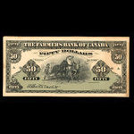Canada, Farmers Bank of Canada, 50 dollars <br /> January 2, 1907