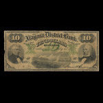 Canada, Niagara District Bank, 10 dollars <br /> July 1, 1872