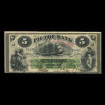 Canada, Pictou Bank, 5 dollars <br /> January 2, 1874