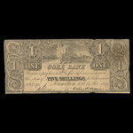 Canada, Gore Bank, 1 dollar <br /> November 1, 1849