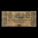Canada, Merchants Bank (The), 5 dollars <br /> July 4, 1837