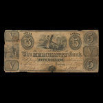 Canada, Merchants Bank (The), 5 dollars : July 4, 1837