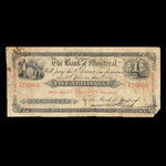 Canada, Bank of Montreal, 1 dollar <br /> January 3, 1852