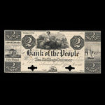 Canada, Bank of the People, 2 dollars <br /> 1841