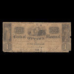 Canada, Bank of Ottawa, 1 dollar : November 1, 1837
