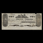 Canada, Cobourg Board of Police, 2 dollars <br /> June 12, 1848