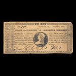 Canada, Jean B. Hebert, 1 ecu <br /> November 4, 1837