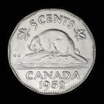 Canada, George VI, 5 cents <br /> 1952