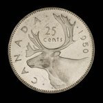 Canada, George VI, 25 cents <br /> 1950