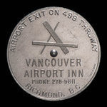Canada, Vancouver Airport Inn, no denomination <br /> 1971