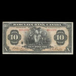 Canada, Barclays Bank, 10 dollars <br /> September 3, 1929