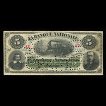 Canada, La Banque Nationale (National Bank), 5 dollars <br /> January 2, 1891
