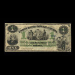 Canada, Union Bank of Lower Canada, 1 dollar <br /> March 1, 1866