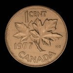 Canada, Elizabeth II, 1 cent <br /> 1977