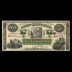 Canada, Bank of Montreal, 5 dollars <br /> August 1, 1862