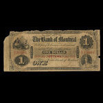 Canada, Bank of Montreal, 1 dollar <br /> January 2, 1857