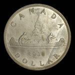Canada, George VI, 1 dollar <br /> 1938