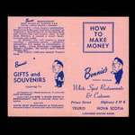 Canada, Bennie's Restaurant, no denomination <br /> 1950