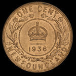 Canada, George V, 1 cent : 1936