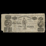 Canada, Molsons Bank, 1 dollar <br /> September 15, 1837