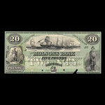 Canada, Molsons Bank, 20 dollars <br /> October 1, 1855