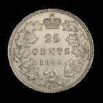 Canada, Victoria, 25 cents <br /> 1880