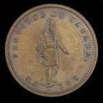 Canada, Quebec Bank, 1/2 penny <br /> 1852